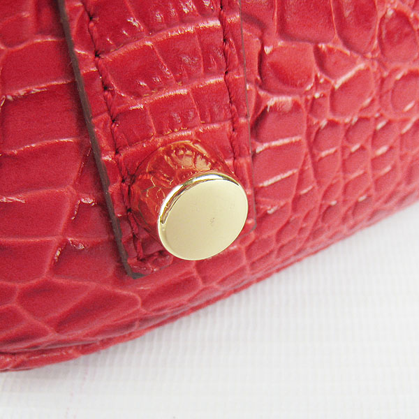 Replica Hermes Birkin 30CM Crocodile Head Veins Bag Red 6088 On Sale